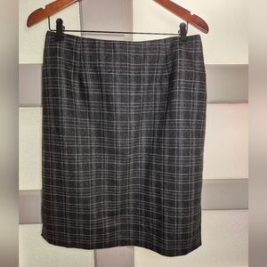 Cleo Black and White Wool Blend Skirt
